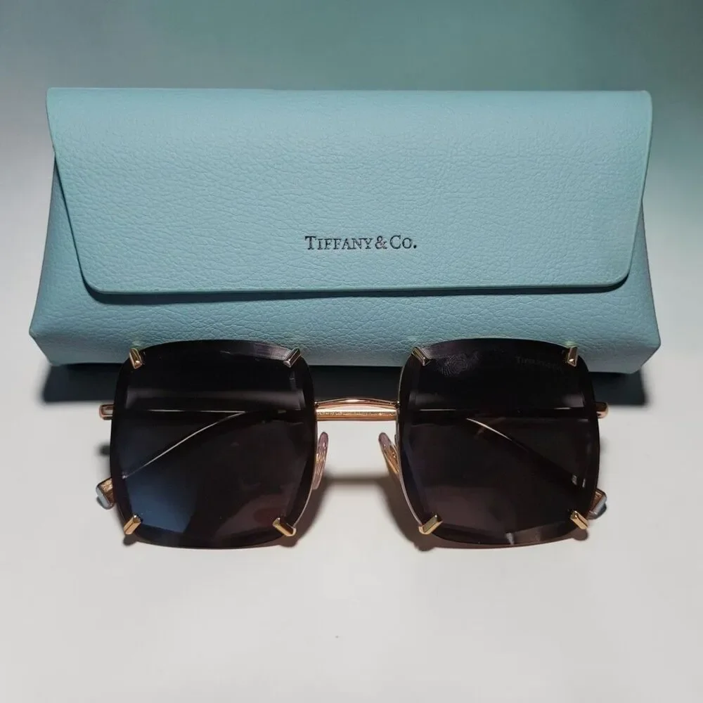 Tiffany & Co. TF3089 6002S4 Sunglasses Women's Gold/Dark Grey 52-20-135